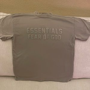 Fear of God essentials tee Youth size 12 EUC Color: Seal